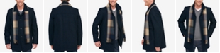 Tommy Hilfiger Melton Wool Walking Coat with Scarf